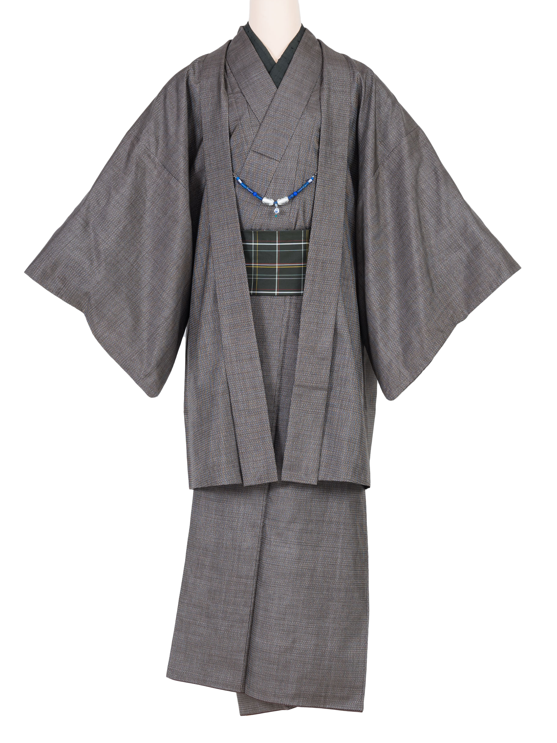 大島紬アンサンブル(着物と羽織のセット)鯉鱗(コイウロコ)柄