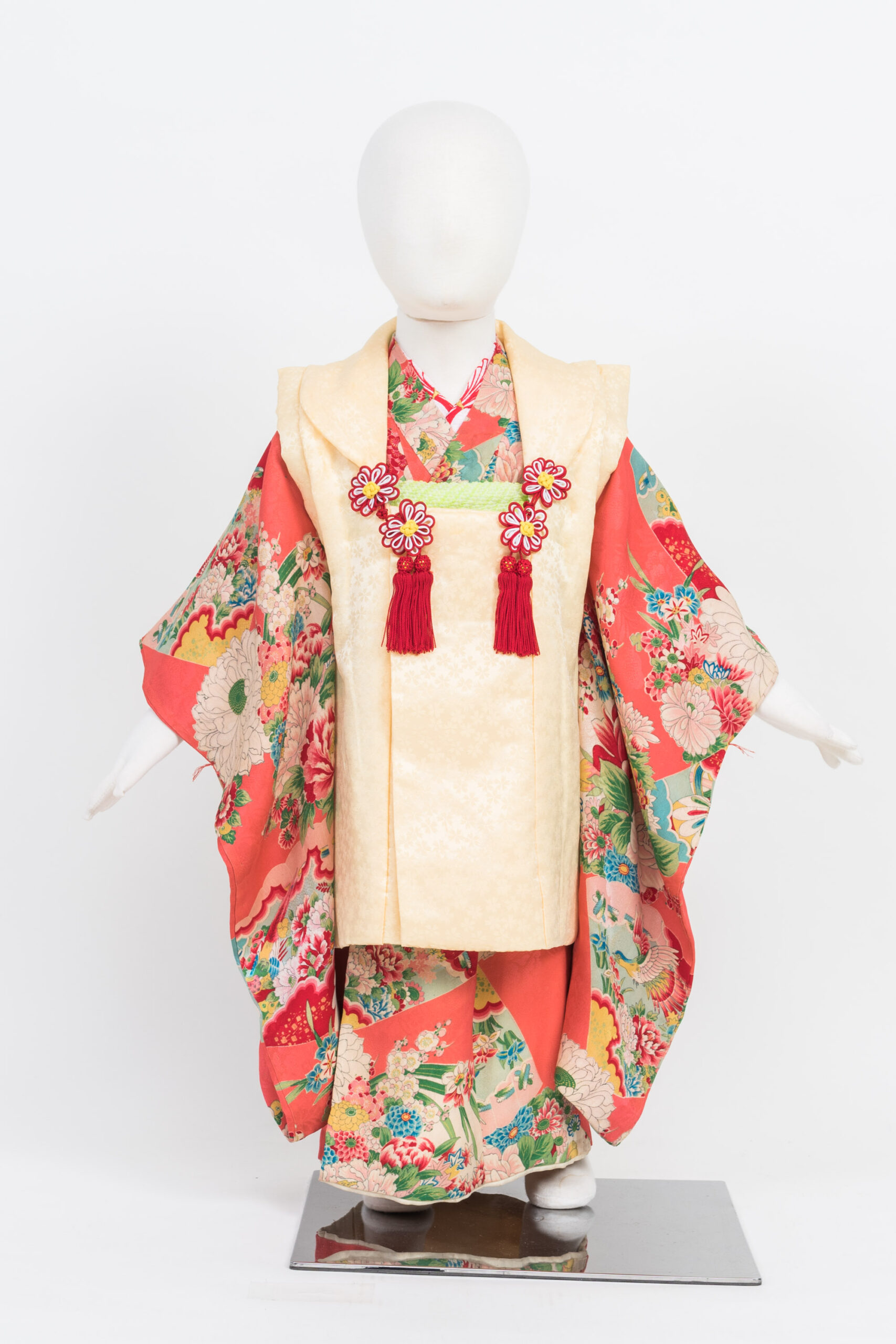 アンティーク 子供 着物 フルセット 七五三 三歳〜五歳 絹 大正ロマン