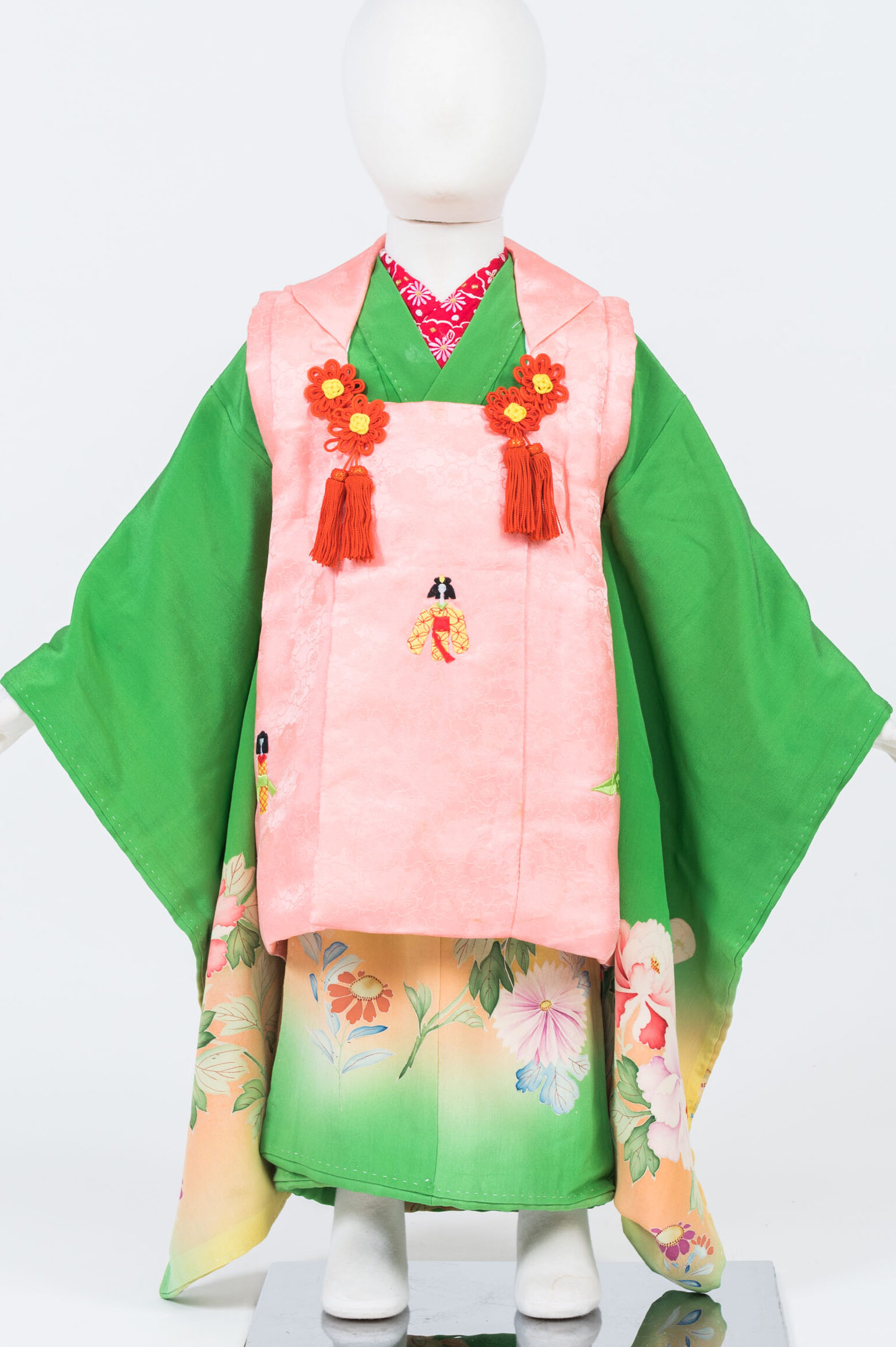 七五三 753 7歳 女の子 正絹 一式セ ット ピンク（完全ガイド】3